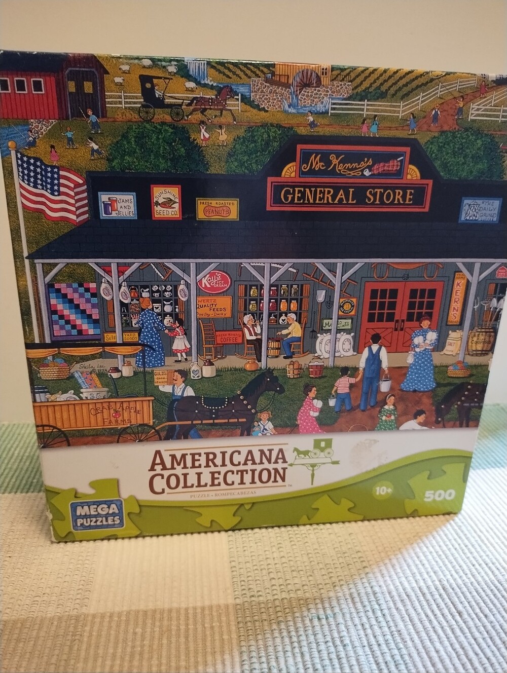 Americana Collection "General Store" 500pc Puzzle - Colorful Folk Art